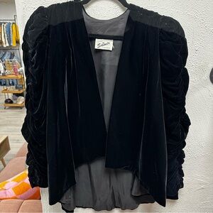Vintage Samir California black velvet opera coat